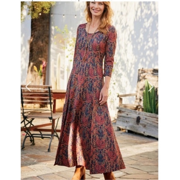 SOFT SURROUNDINGS Alcott Floral Stretch Maxi Dress Size
Large - Picture 1 of 11